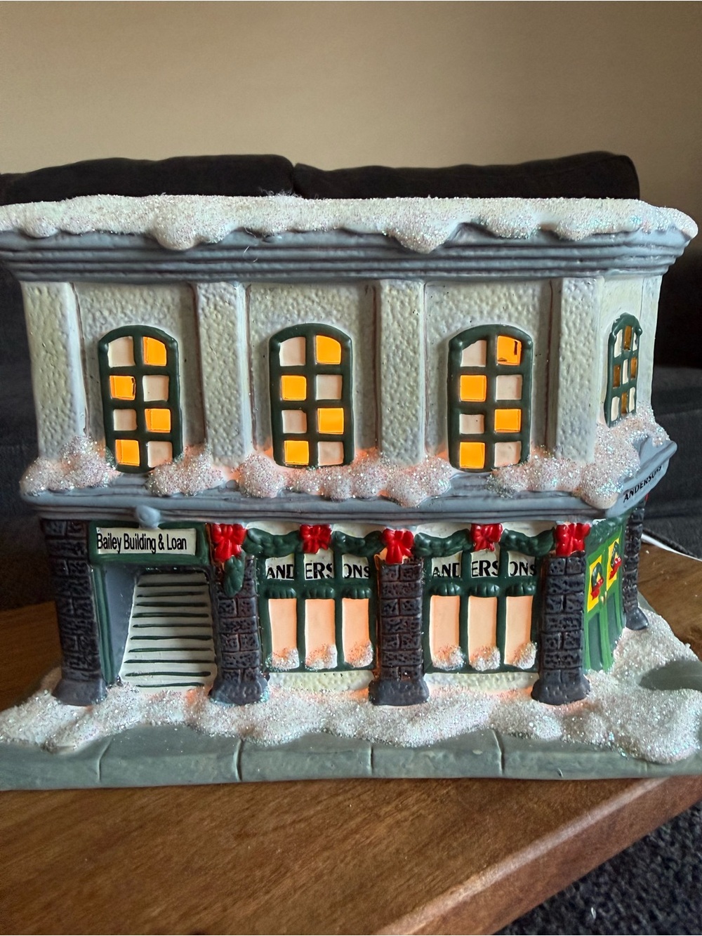 Enesco It’s A Wonderful Life Bailey Building & Loan Lighted Christmas Village